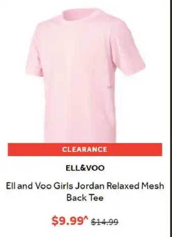 Rebel Ell & Voo Girls Jordan Relaxed Mesh Back Tee offer