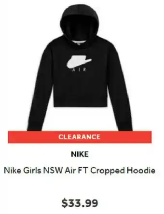 Nike Girls NSW Air FT Cropped Hoodie