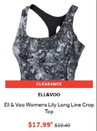 Ell & Voo Womens Lily Long Line Crop Top