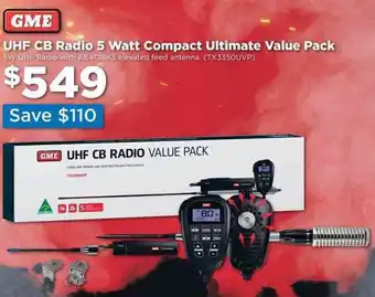 Repco UHF CB Radio 5 Watt Compact Ultimate Value Pack offer