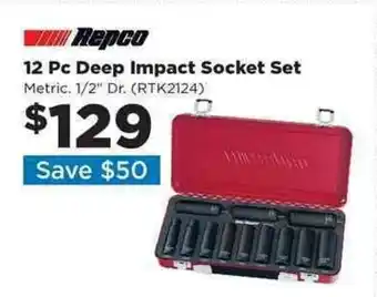 Repco 12 Pc Deep Impact Socket Set offer
