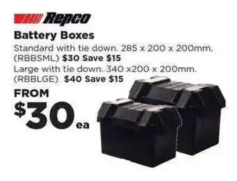 Repco Battery Boxes offer