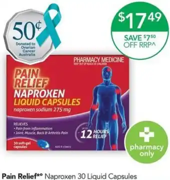 Pain Relief Naproxen 30 Liquid Capsules