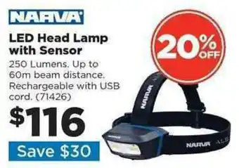 Repco Narva LED Head Lamp with Sensor offer
