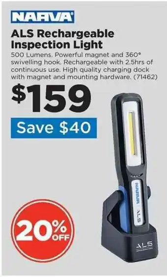 Repco ALS Rechargeable Inspection Light offer