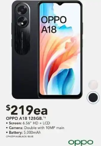 Harvey Norman OPPO A18 128GB offer