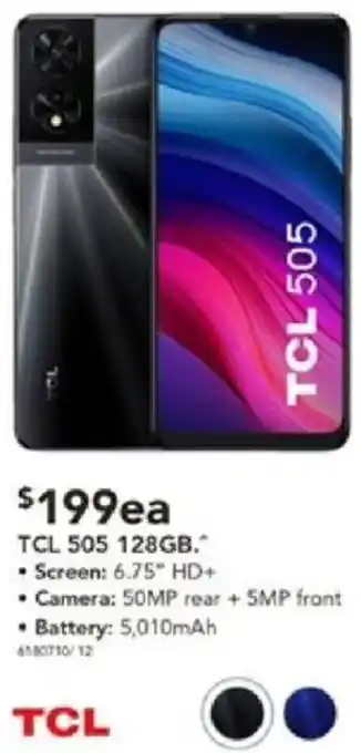 Harvey Norman TCL 505 128GB offer