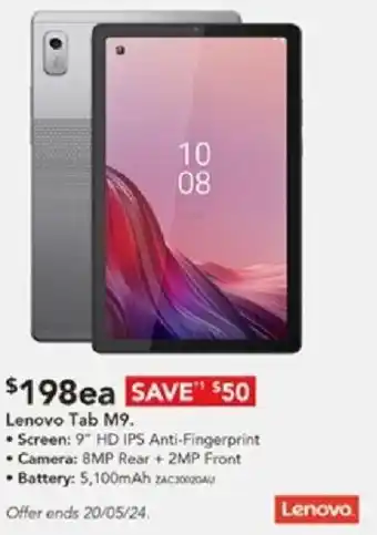 Harvey Norman Lenovo Tab M9 offer