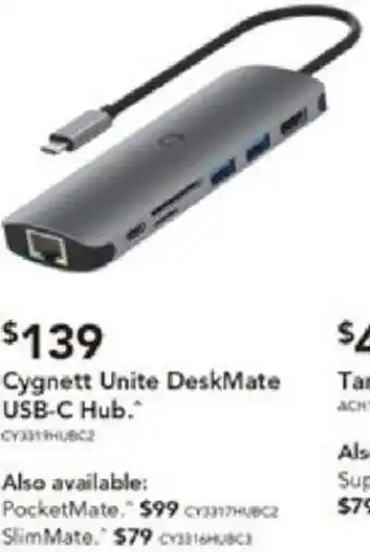 Harvey Norman Cygnett Unite DeskMate USB-C Hub offer