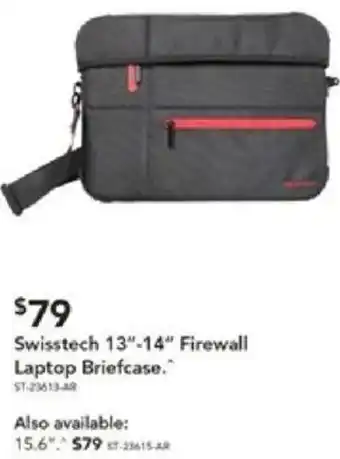 Harvey Norman Swisstech 13"-14" Firewall Laptop Briefcase offer