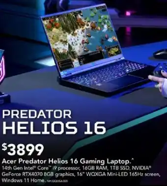 Harvey Norman Acer Predator Helios 16 Gaming Laptop offer