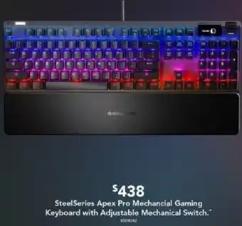 Harvey Norman SteelSeries Apex Pro Mechancial Gaming Keyboard with Adjustable Mechanical Switch offer