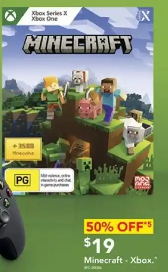 Harvey Norman Minecraft - Xbox offer