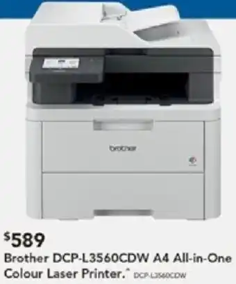 Harvey Norman Brother DCP-L3560CDW A4 All-in-One Colour Laser Printer offer