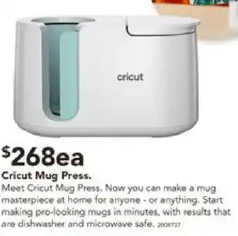 Harvey Norman Cricut Mug Press offer