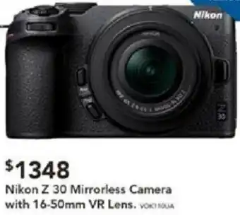 Harvey Norman Nikon Z 30 Mirrorless Camera with 16-50mm VR Lens offer