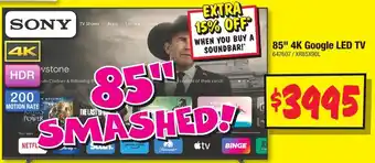 JB Hi-Fi 85" 4K Google LED TV offer