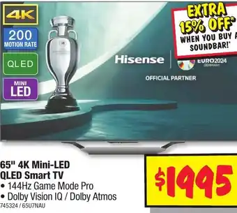 JB Hi-Fi 65" 4K Mini-LED QLED Smart TV offer