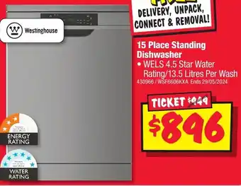 JB Hi-Fi 15 Place Standing Dishwasher offer