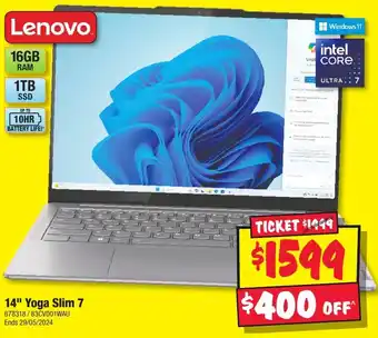 JB Hi-Fi 14" Yoga Slim 7 offer