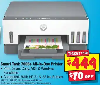 JB Hi-Fi Smart Tank 7005e All-In-One Printer offer