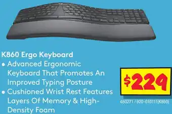 JB Hi-Fi K860 Ergo Keyboard offer