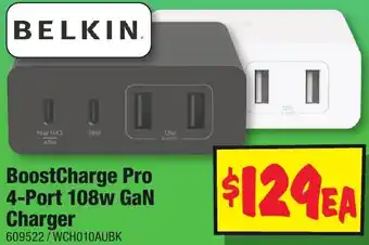 JB Hi-Fi BoostCharge Pro 4-Port 108w GaN Charger offer