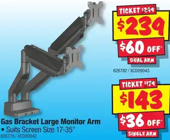 JB Hi-Fi Gas Bracket Large Monitor Arm offer