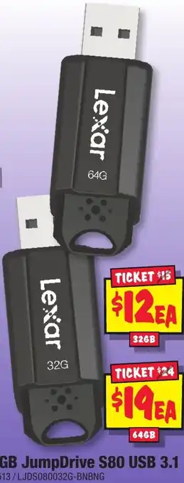 JB Hi-Fi 32GB JumpDrive S80 USB 3.1 offer