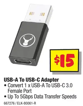 JB Hi-Fi USB-A To USB-C Adapter offer