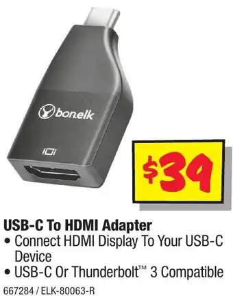 JB Hi-Fi USB-C To HDMI Adapter offer