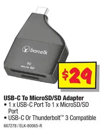 JB Hi-Fi USB-C To MicroSD/SD Adapter offer