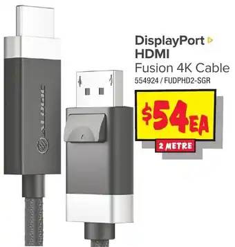 JB Hi-Fi DisplayPort ▷ Fusion 4K Cable 2 METRE offer