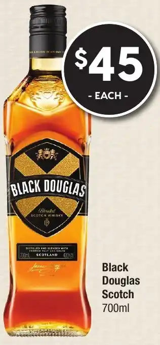 Super Cellars Black Douglas Scotch 700ml offer