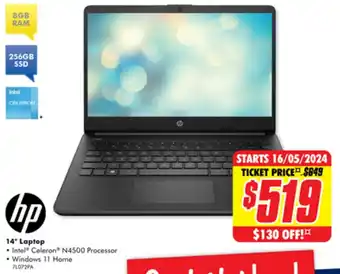 The Good Guys hp 14" Laptop offer