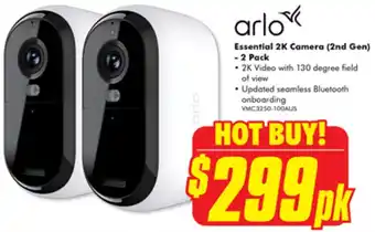 The Good Guys arlo Essential 2K Camera (2nd Gen) - 2 Pack offer