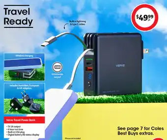 Coles Verve Travel Power Bank offer