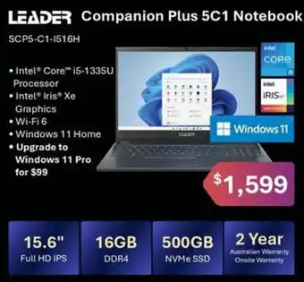 Leader Computers LEADER Companion Plus 5C1 Notebook offer