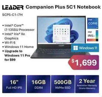 Leader Computers LEADER Companion Plus 5C1 Notebook offer