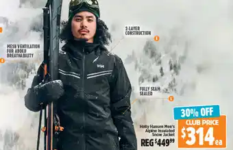 Anaconda Helly Hansen Men's Alpine Insulated Snow Jacket offer
