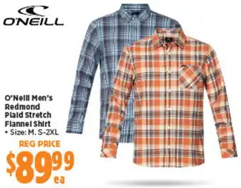 Anaconda O'Neill Men's Redmond Plaid Stretch Flannel Shirt offer