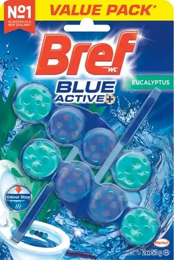 IGA Bref Rim Block Toilet Cleaner 2x50g Selected Varieties offer