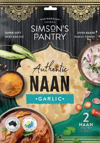 IGA Simson's Pantry Traditional or Garlic Naan 250g offer