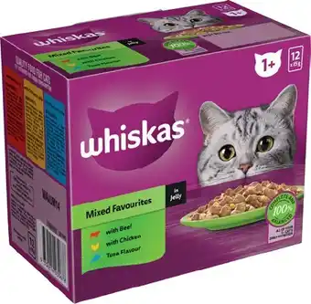 IGA Whiskas Favourites Wet Cat Food 12x85g Selected Varieties offer