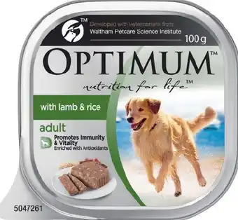 IGA Optimum Wet Dog Food 85‑100g Selected Varieties offer