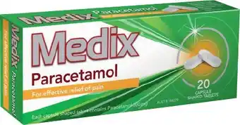 IGA Medix Paracetamol Capsule Shaped Tablets 20 Pack offer