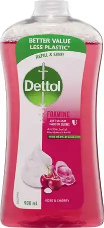 IGA Dettol Rose & Cherry Foaming Handwash Refill 900mL offer