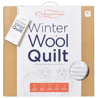 Costco Onkaparinga Washable Wool Quilt King offer