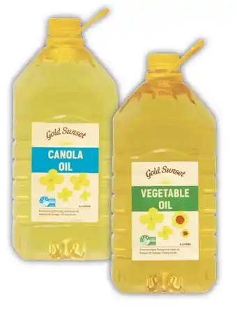 Coles Gold Sunset Canola or Vegetable Oil 4 Litre offer