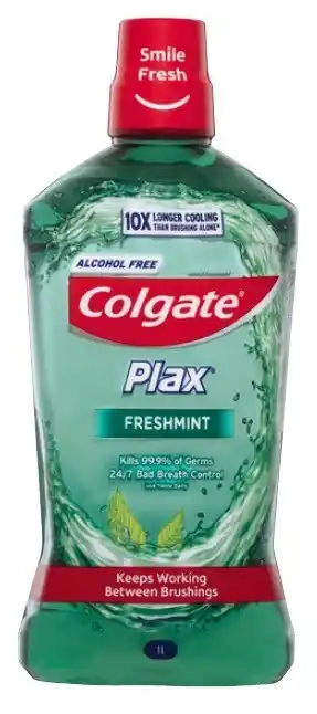 Coles Colgate Plax Mouthwash Fresh Mint 1 Litre offer